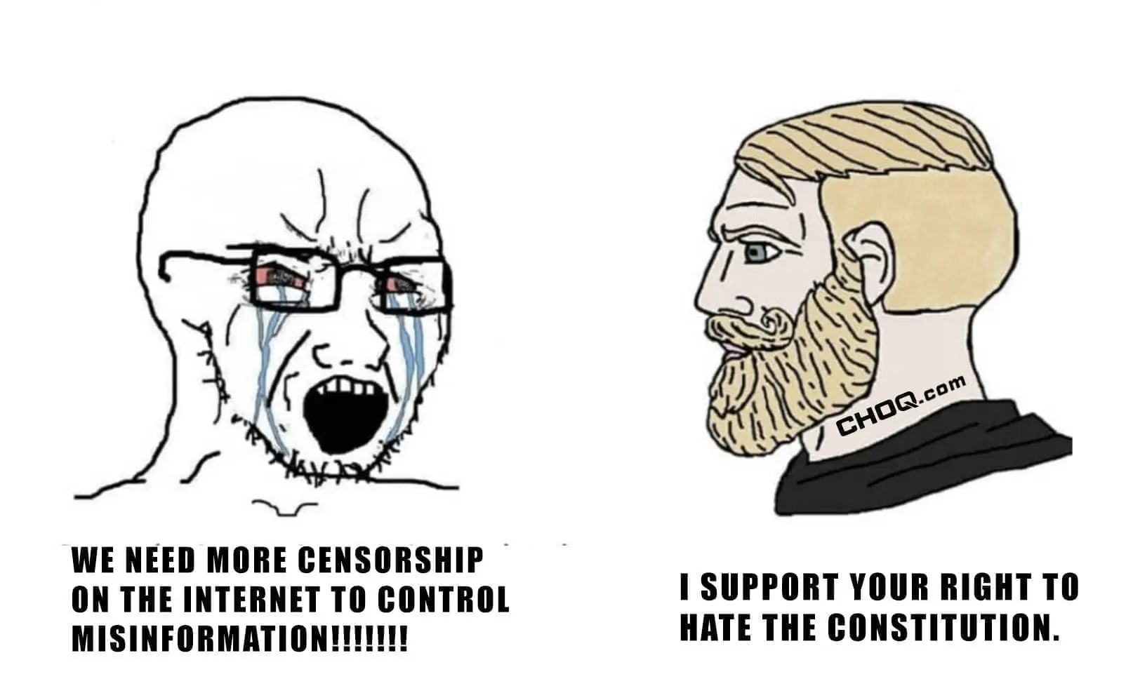 Chad and Soy Boy Censorship CHOQ