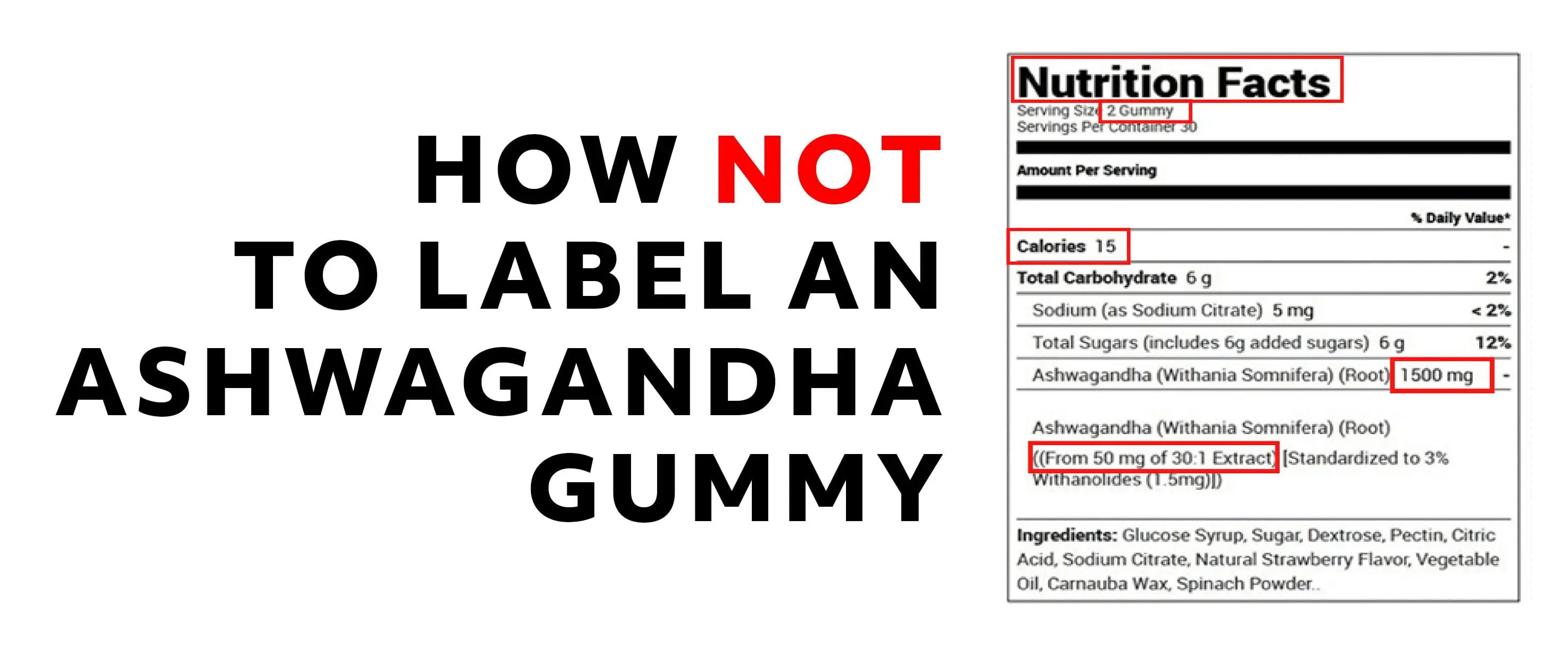 Label issues in review of Ashwagandha Gummies Label issues in review of Ashwagandha Gummies