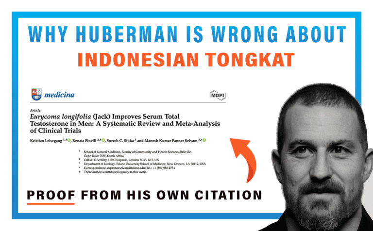 Why Andrew Huberman Is Dead Wrong About Indonesian Tongkat Ali