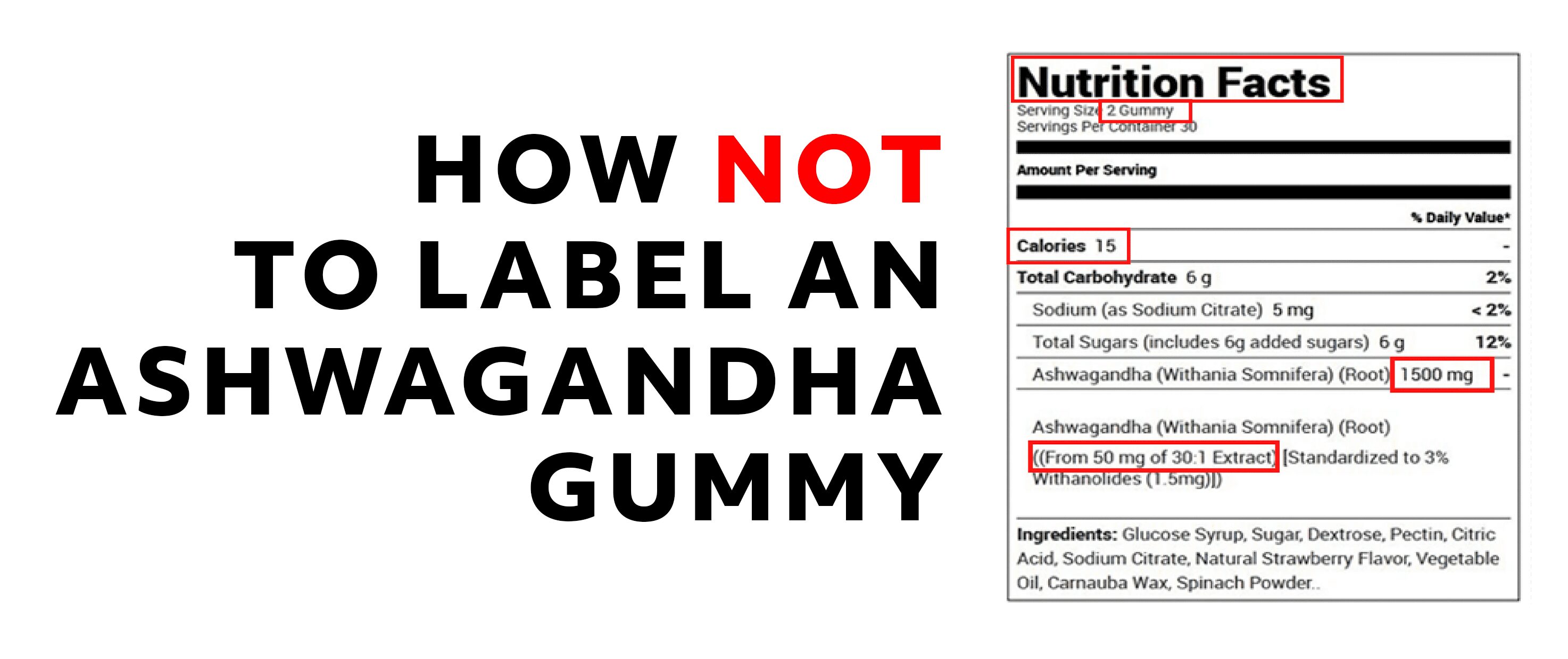 Label issues in review of Ashwagandha Gummies