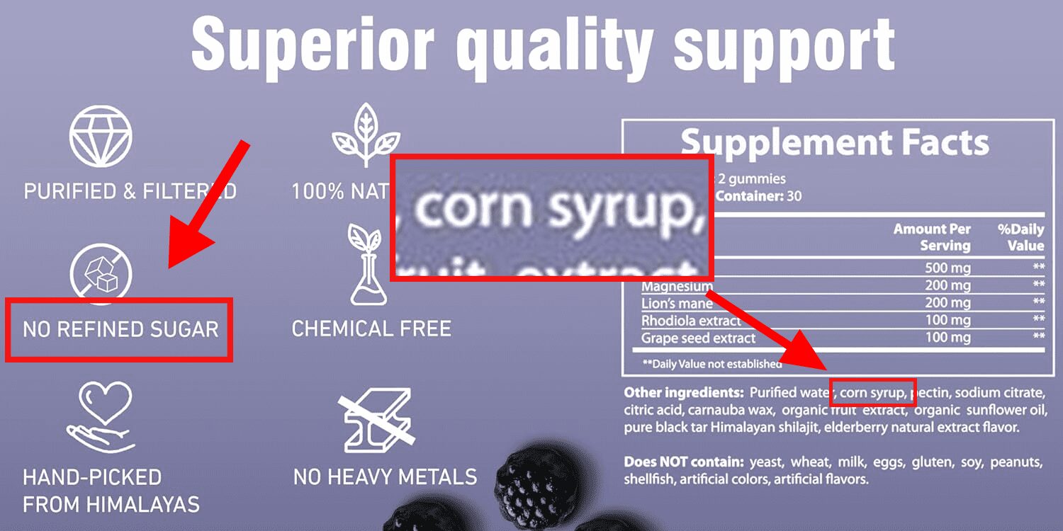 No sugar corn syrup