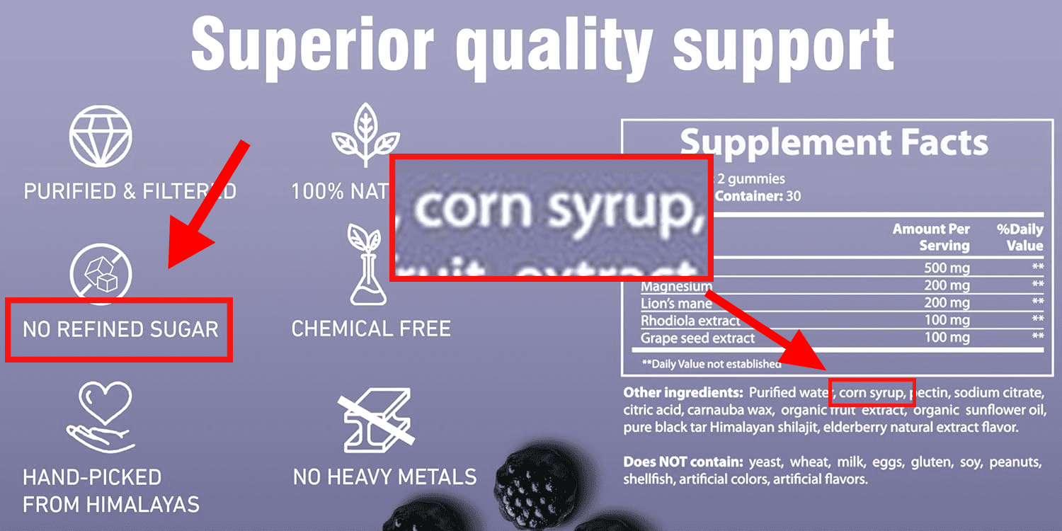 No sugar corn syrup